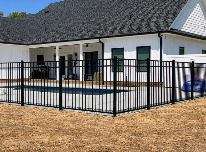 Black Aluminum Pool Fence.