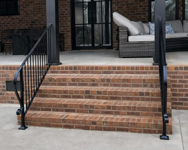 Aluminum Step Handrails.