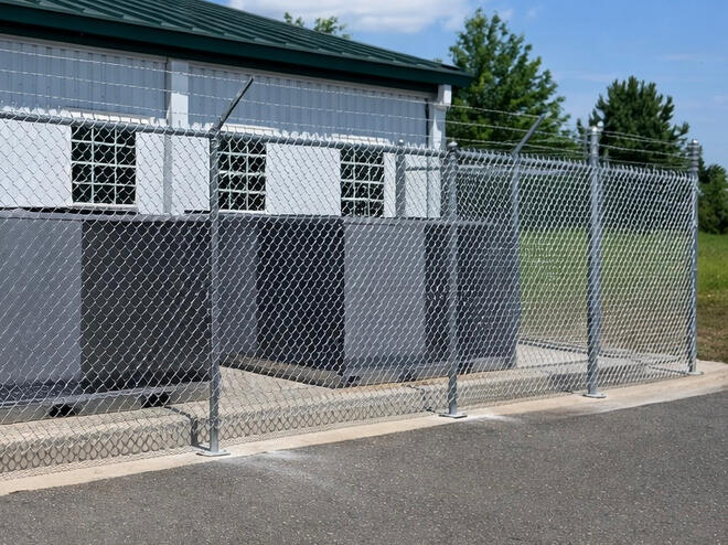 Commercial Chain Link Security Fence.